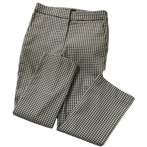 Rachel Zoe Pants Womens 6 Houndstooth Flat Front Stretch Casual Formal Chino NWT - Picture 6 of 12